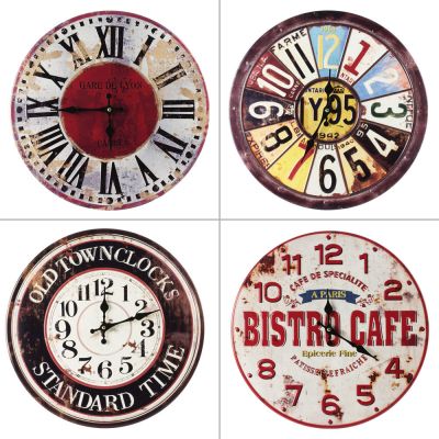 pendules métal relief